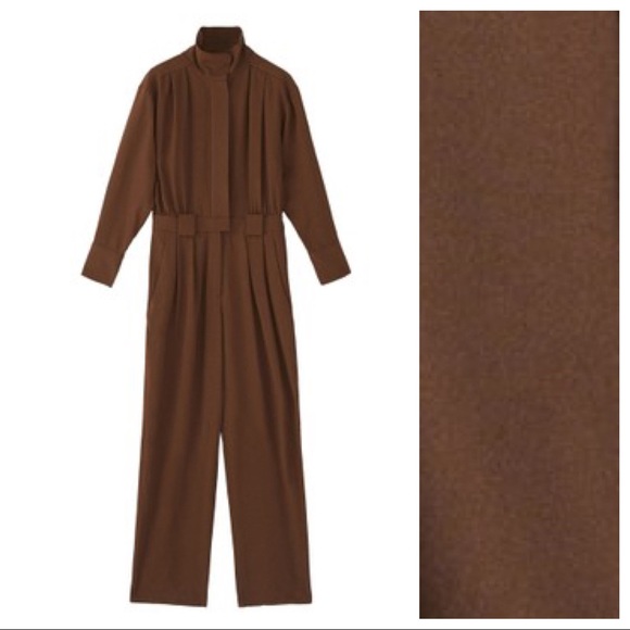 NWT. Massimo Dutti Brown Jumpsuit. Size 10. - Picture 5 of 12